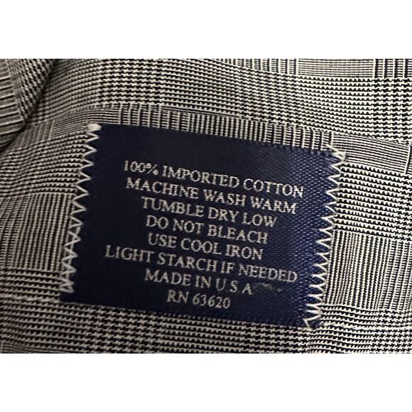 NWT Burberry London Men Shirt 16.5/35 Grey Plaid Long Sleeve Button-Up Designer - Picture 6 of 6